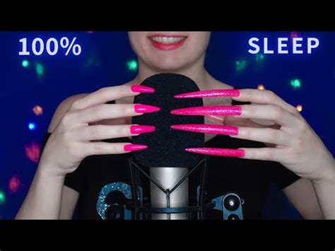 ASMR Mic Scratching Brain Scratching With Different Nail Shapes No