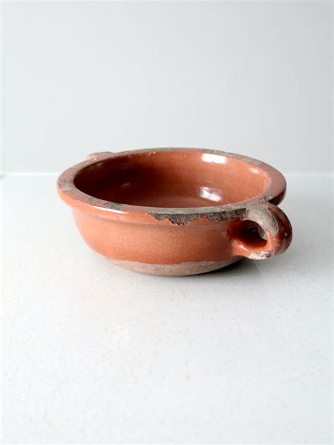 Antique Pottery Bowl With Handles - Etsy