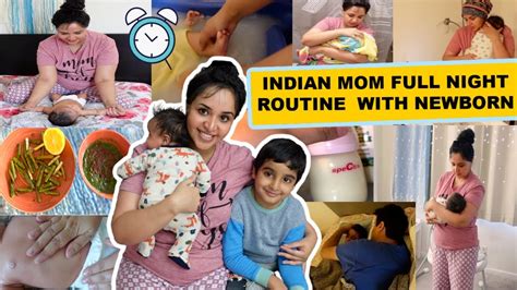 INDIAN MOM REALISTIC FULL NIGHT ROUTINE WITH NEWBORN 2 WEEKS OLD