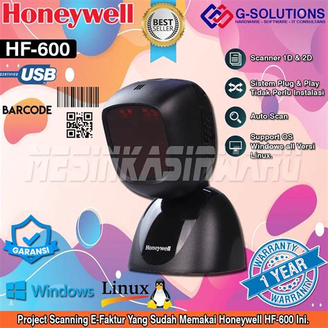 Jual Barcode Scanner Honeywell Hf Hf Qr Code Efaktur D D