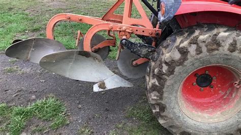 Compact Tractor Plowing With A Bottom Plow Youtube