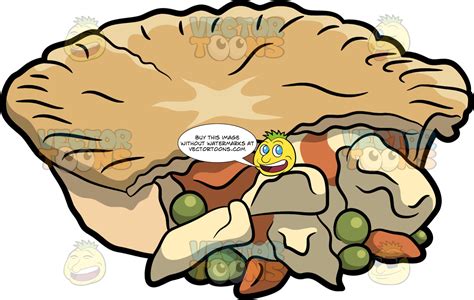 Chicken Pot Pie Cartoon Image