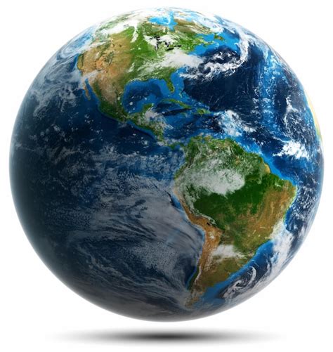 Premium Photo | Planet Earth globe world map isolated