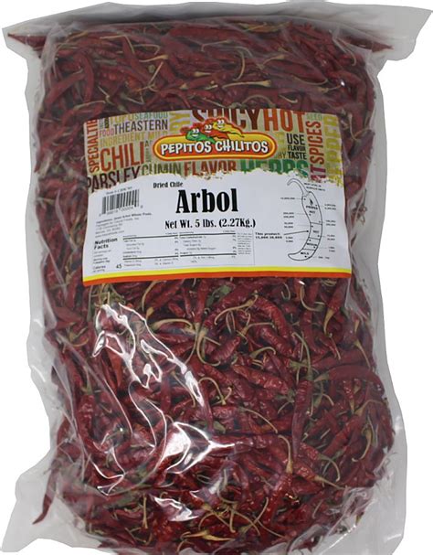 Toluca Foods Inc Chile De Arbol Whole Chile De Arbol Whole 5lb Bag