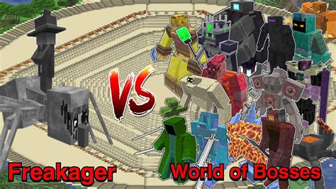 Minecraft Mobs Battle Freakager Illage And Spillage Vs World Of