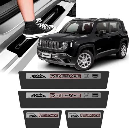 Jogo Soleira Premium Jeep Renegade Portas Vinil