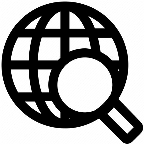 Communication Glass Globe Magnifier Magnifying Search World Icon Download On Iconfinder