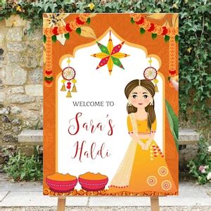 Welcome Signs Maiyaan & Maiyan Welcome Signs, Maiyan Signs as Haldi Signs, Haldi Welcome Sign as ...