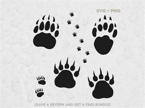 Bear Paw Svg Bundle, SVG Files for Cricut, Paw Cut File, Paw Clipart ...