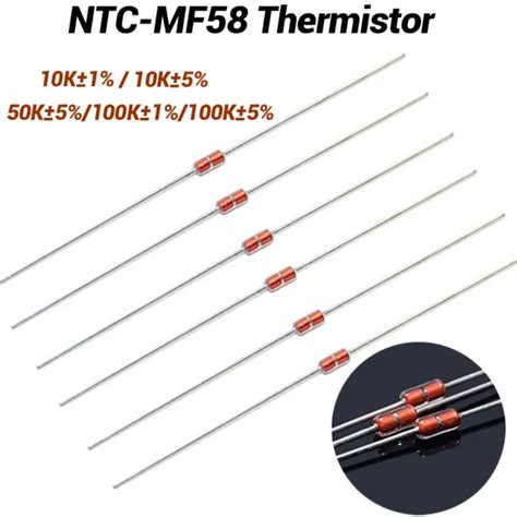 NTC MF58 THERMISTOR Temperature Sensor 1 5 3950B 10K 50K 100K