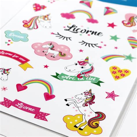 58 stickers Licornes Créalia Gommettes stickers Découpage