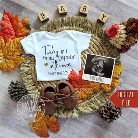 Baby Surprise Announcement Fun Pregnancy Announcement Thanksgiving