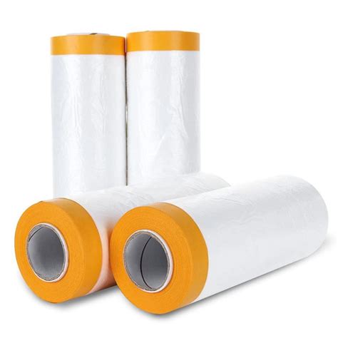 Efficiency Unmasked Crepe Paper Pretaped Covering Masking Film For