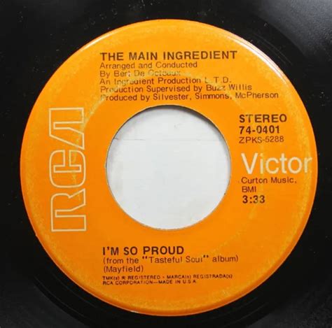 Soul 45 The Main Ingredient Im So Proud Brotherly Love On Rca Eur 560 Picclick Fr