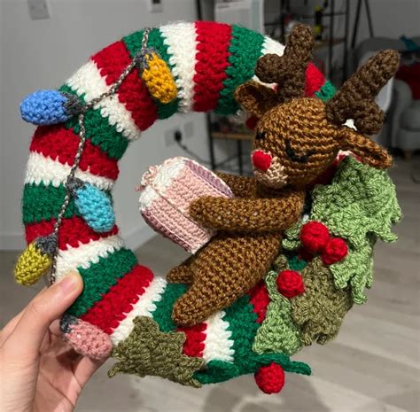 Christmas Wreath crochet - Mommy Crochet