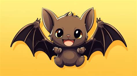 Premium AI Image | That cute drawing of a kawaii spooky bat