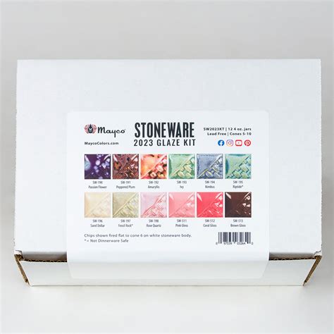 2023 Stoneware Glaze Kit 4oz Mayco