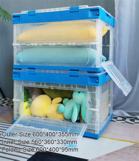 Plastic Crates Folding Stackable Turnover Box With Lid China Plastic