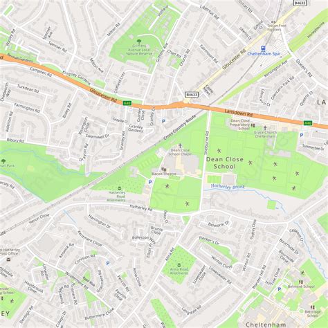 Cheltenham Modern Atlas Vector Map Boundless Maps