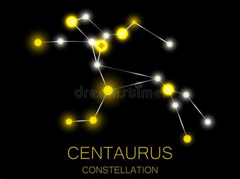 Constela O De Centauro Estrelas Amarelas Brilhantes No C U Noturno