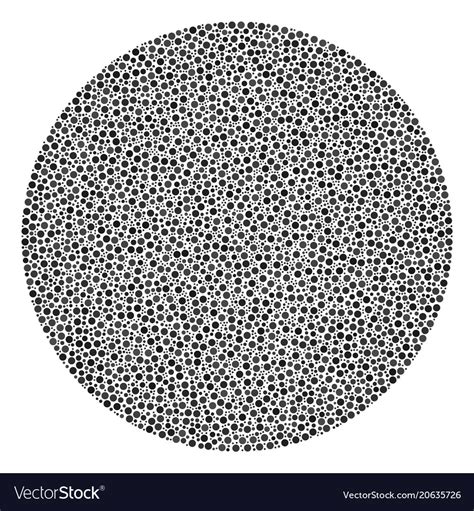 Filled circle composition of small circles Vector Image