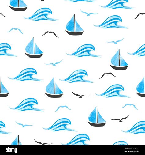 Watercolor Boats Stock Vector Images Alamy