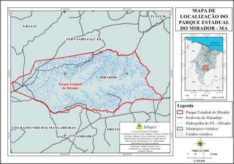 Mapa de situação do Parque Estadual do Mirador Download Scientific