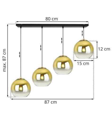 Lampa Wisz Ca Na Szerokiej Prostok Tnej Listwie Cm Klosze