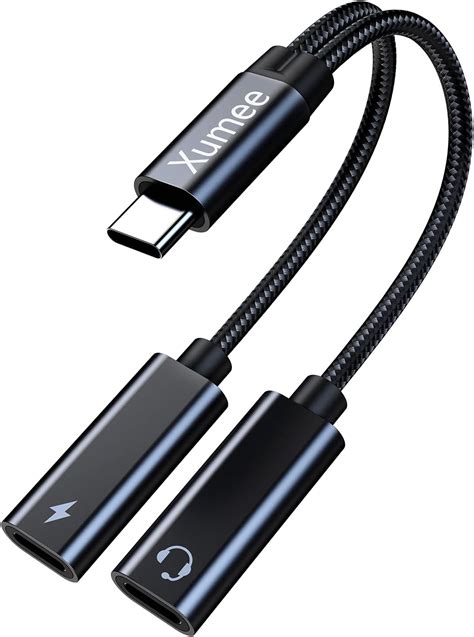 Divisor Usb C Xumee Dual Usb C Auriculares Y Adaptador De Cargador