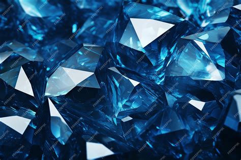 Premium Ai Image Blue Diamond Textures Background