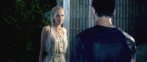 Isabel Lucas Wet Nipples In See Through Dress In Sex Scene From