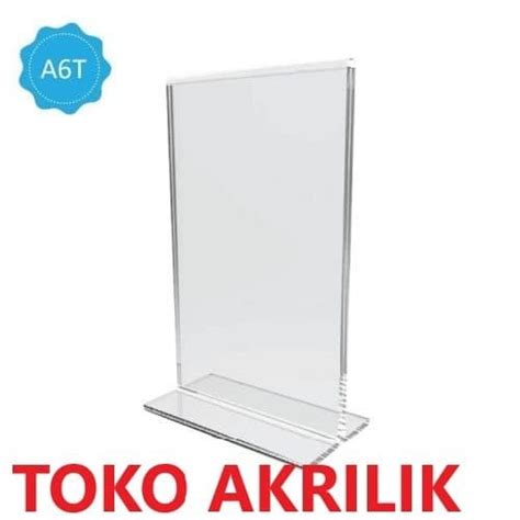 Jual Tentcard Nomor Meja Tent Holder Akrilik Acrylic Ukuran A