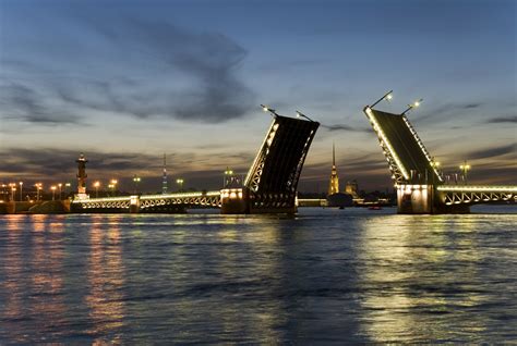 #890162 4K, Exchange Bridge, St. Petersburg, Russia, Motorboat, Bridges ...