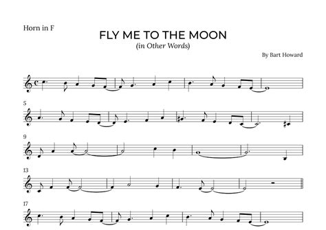 Fly Me To The Moon In Other Words Arr Alex Nunes Rodrigues Sheet