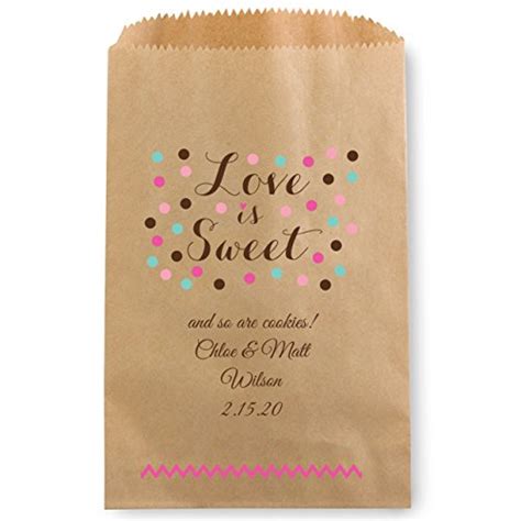 Personalized Candy Buffet Bags Love Is Sweet Thank You Wedding Favor