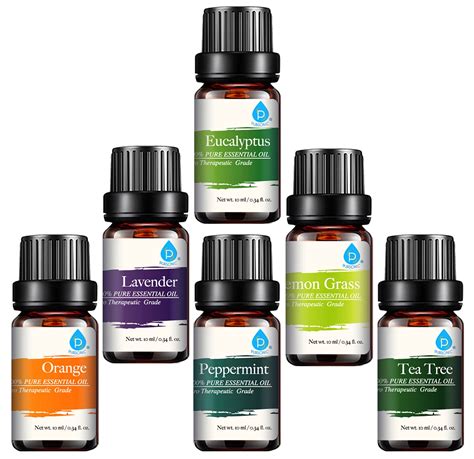 Pursonic 100 Pure Essential Oil Set 6 Pack