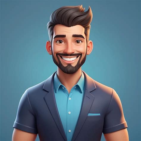 Hombre Joven Sonriente Adam Avatar D Personas Vectoriales Ilustraci N