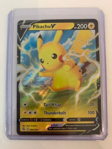 Pikachu V Ultra Rare Fusion Strike Pokemon Tcg Ebay