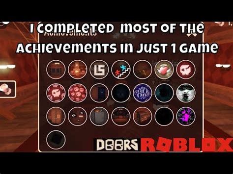 Roblox Doors I Completed Almost All Achievements In Only 1 Game YouTube