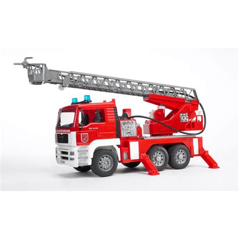 BRUDER MAN TGA Fire Engine With Ladder Water Pump And Light Sound