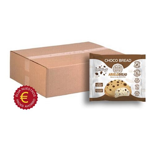 Pack Ahorro Bollo con Pepitas de Chocolate 60 grs Sem glúten AbueloBread