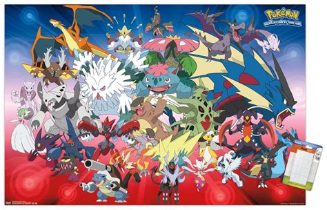 Pok Mon Mega Evolutions Wall Poster X Walmart