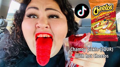 Hot Cheetos With Extremely Sour Chamoy Pickle 😨😨😨 Freeze Dried Candy Youtube