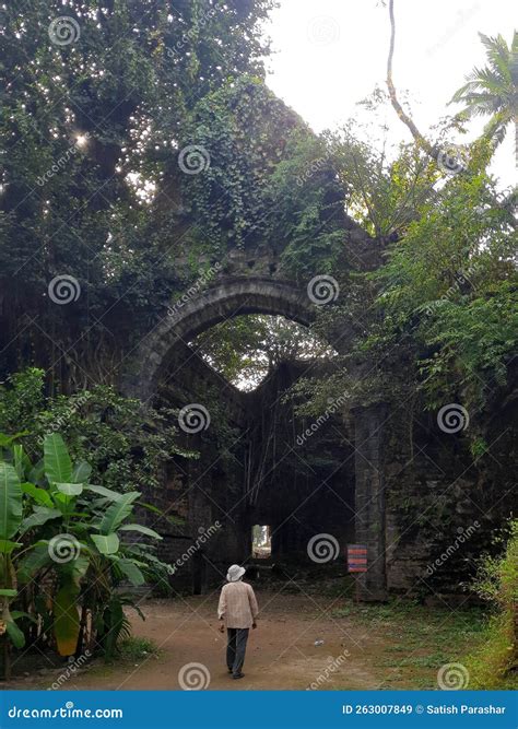 Ruins Of Saint Dominican Church And Convent At Revdanda Fort Editorial