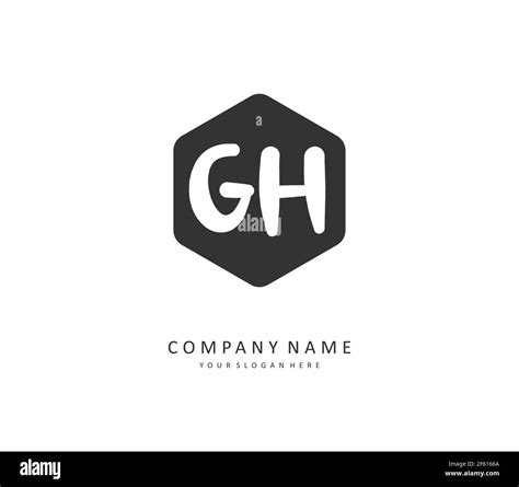 G H Gh Initial Letter Handwriting And Signature Logo A Concept