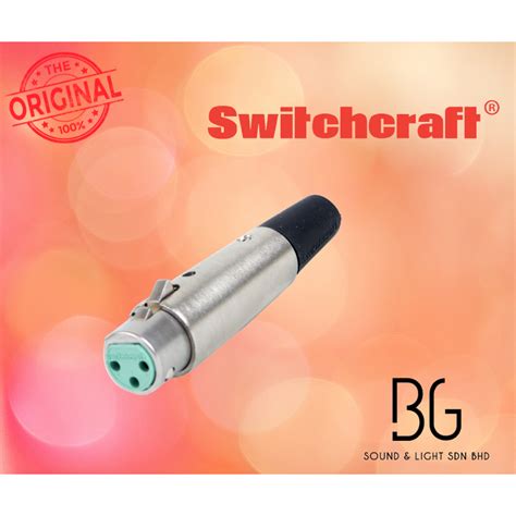 Switchcraft AA3F AA Series 3 Pin XLR Female Cable Mount Silver Pins