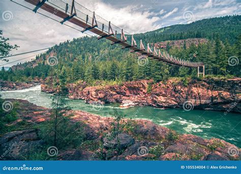 Kootenai River Water Falls in Montana Mountains Stock Photo - Image of whitewater, tree: 105534004