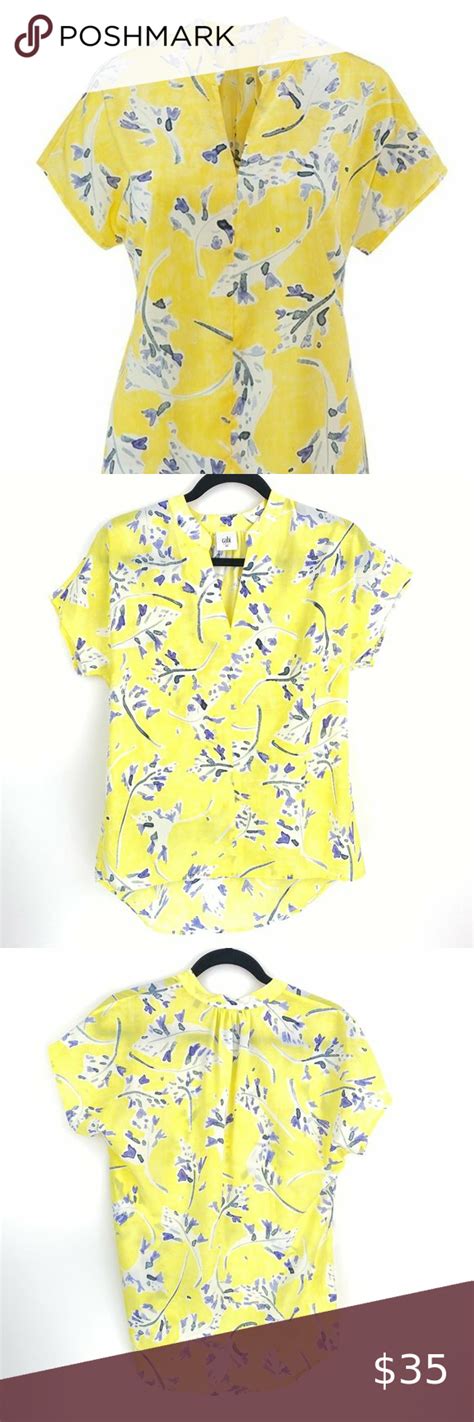 Stylish Cabi Stevie Spring Top In Vibrant Yellow Floral Size Xs