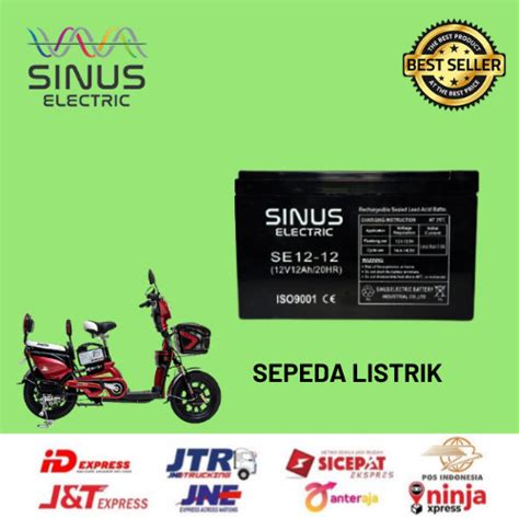 Promo Aki Kering Sepeda Listrik V Ah Sinus Electric Vrla Jakarta