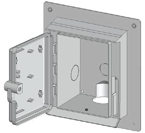 Flush Mount Catv Distribution Box Outdoor Code Electric